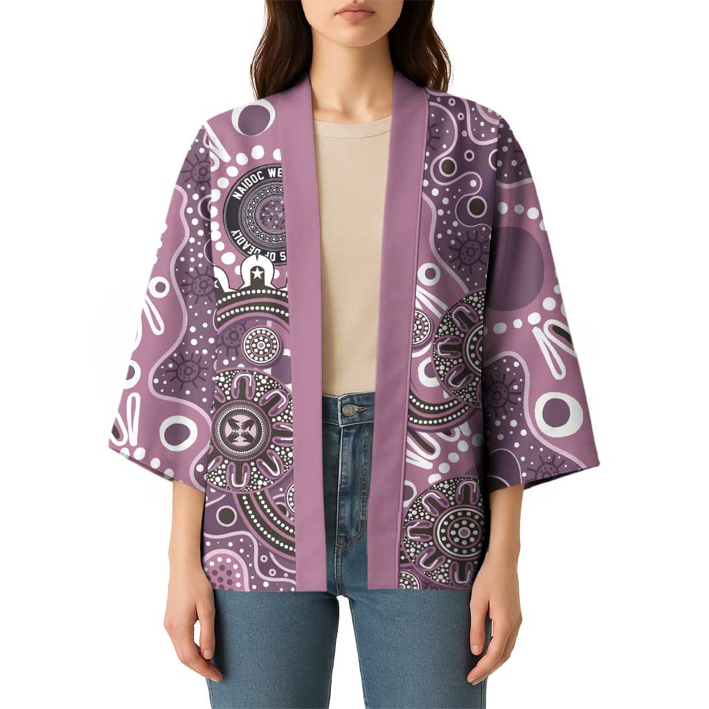 Personalised NAIDOC Week 50 Years Deadly Always Kimono Pink Aboriginal Artwork Dot Painting