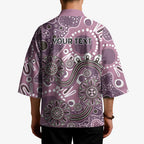 Personalised NAIDOC Week 50 Years Deadly Always Kimono Pink Aboriginal Artwork Dot Painting