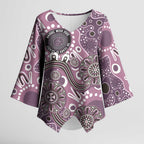 Personalised NAIDOC Week 50 Years Deadly Always Kimono Sleeve Blouse Pink Aboriginal Artwork Dot Painting