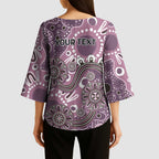 Personalised NAIDOC Week 50 Years Deadly Always Kimono Sleeve Blouse Pink Aboriginal Artwork Dot Painting