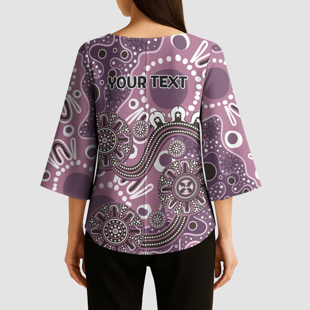 Personalised NAIDOC Week 50 Years Deadly Always Kimono Sleeve Blouse Pink Aboriginal Artwork Dot Painting