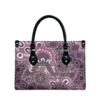 Personalised NAIDOC Week 50 Years Deadly Always Leather Bag Pink Aboriginal Artwork Dot Painting