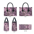 Personalised NAIDOC Week 50 Years Deadly Always Leather Bag Pink Aboriginal Artwork Dot Painting