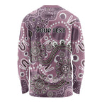 Personalised NAIDOC Week 50 Years Deadly Always Long Sleeve Shirt Pink Aboriginal Artwork Dot Painting