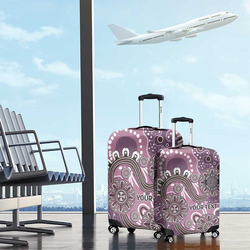 Personalised NAIDOC Week 50 Years Deadly Always Luggage Cover Pink Aboriginal Artwork Dot Painting