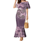 Personalised NAIDOC Week 50 Years Deadly Always Mermaid Dress Pink Aboriginal Artwork Dot Painting
