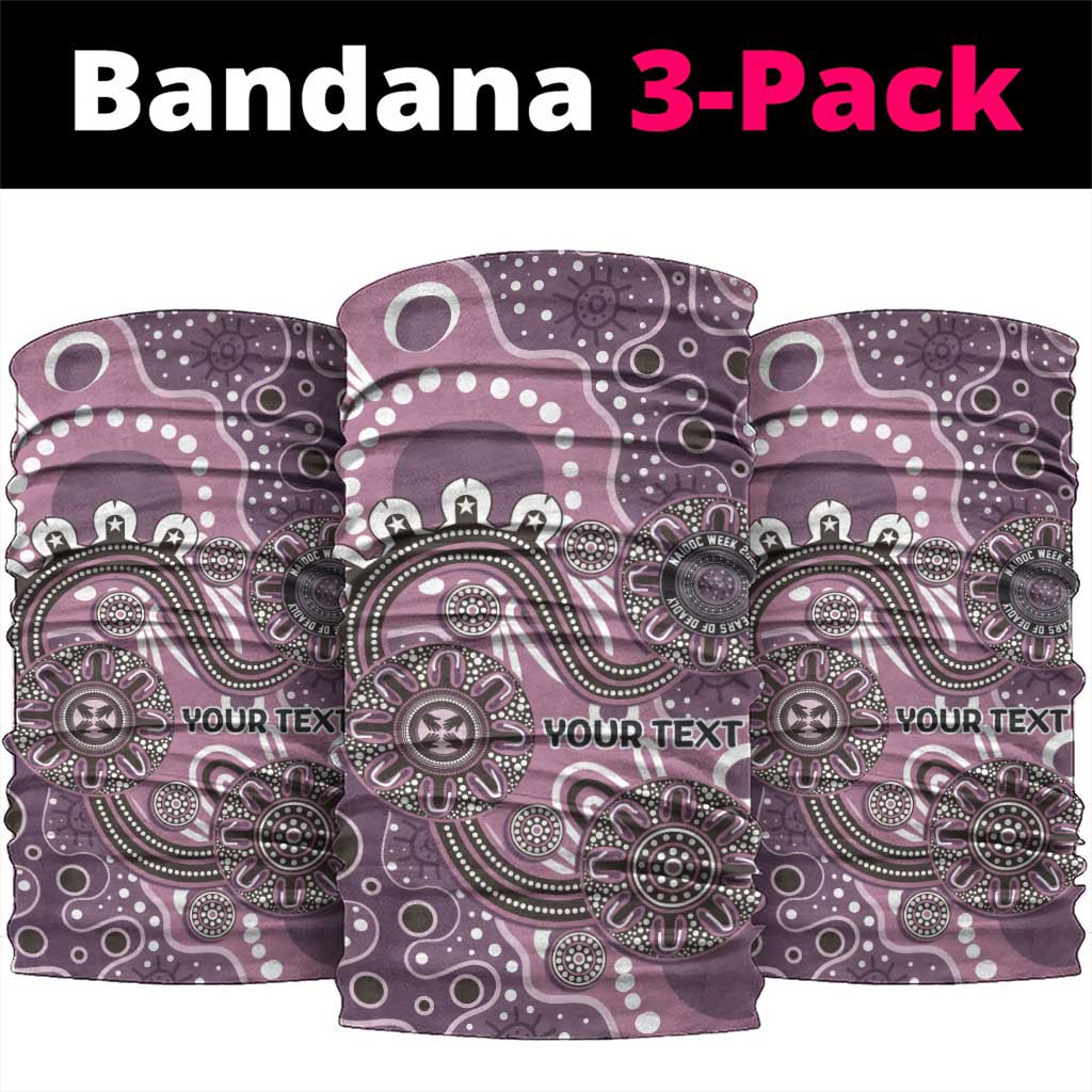 Personalised NAIDOC Week 50 Years Deadly Always Neck Gaiter Pink Aboriginal Artwork Dot Painting