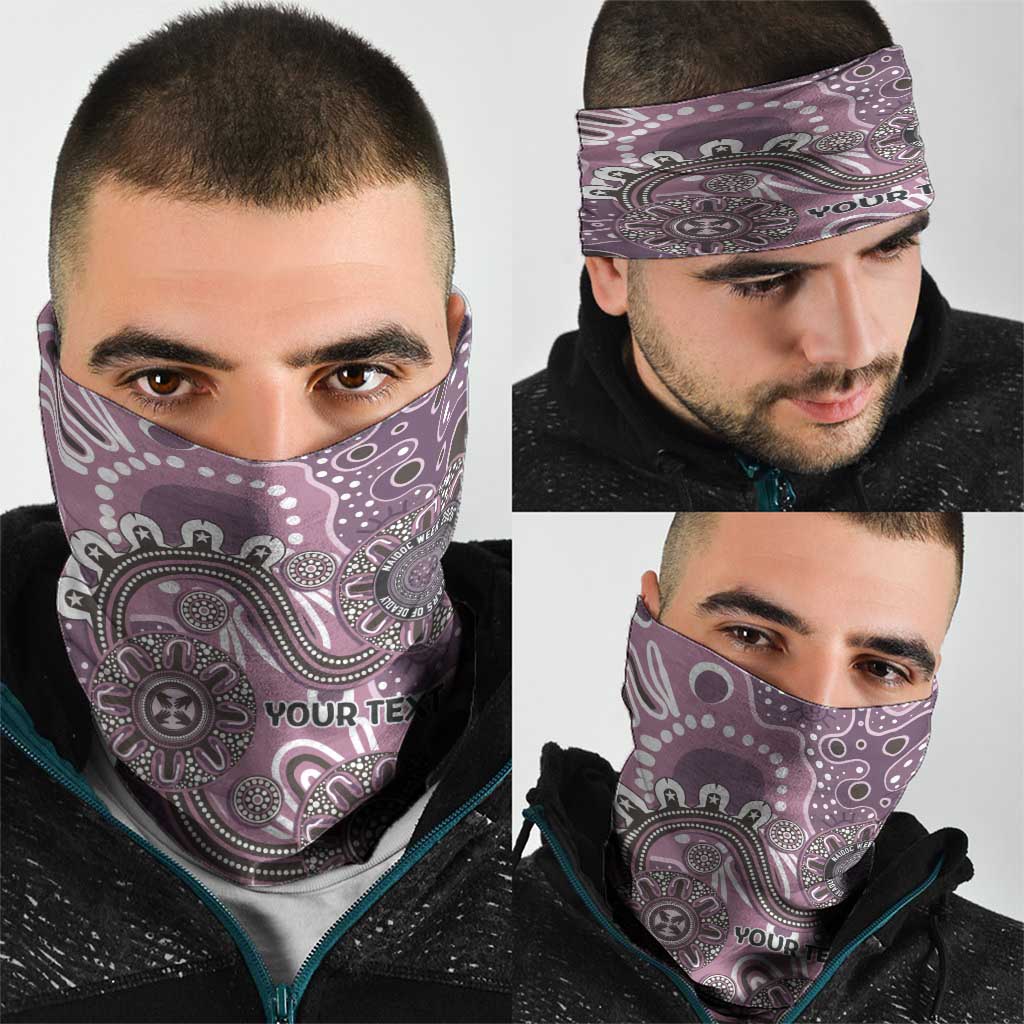Personalised NAIDOC Week 50 Years Deadly Always Neck Gaiter Pink Aboriginal Artwork Dot Painting