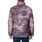 Personalised NAIDOC Week 50 Years Deadly Always Padded Jacket Pink Aboriginal Artwork Dot Painting