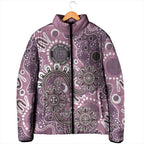 Personalised NAIDOC Week 50 Years Deadly Always Padded Jacket Pink Aboriginal Artwork Dot Painting