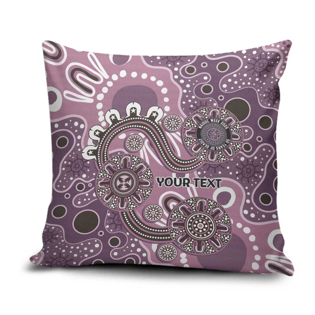 Personalised NAIDOC Week 50 Years Deadly Always Pillow Cover Pink Aboriginal Artwork Dot Painting