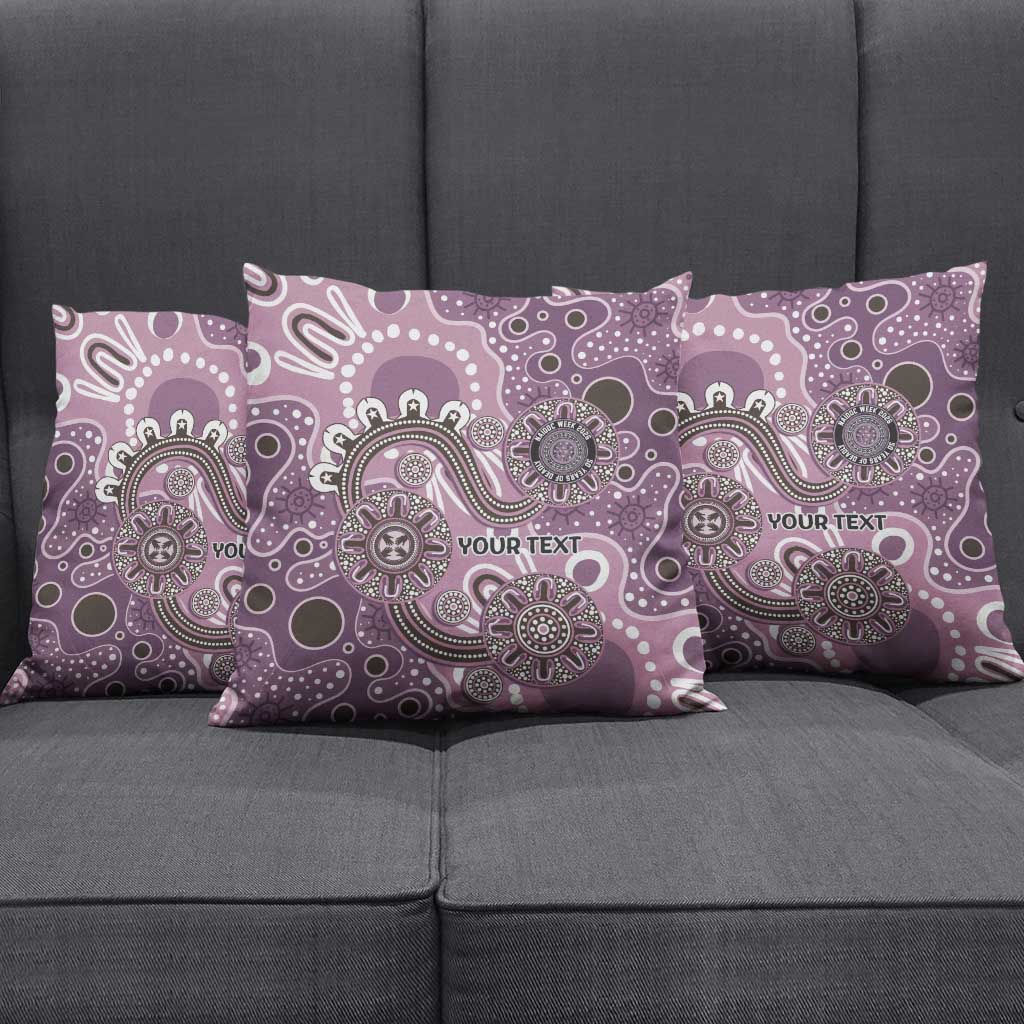 Personalised NAIDOC Week 50 Years Deadly Always Pillow Cover Pink Aboriginal Artwork Dot Painting
