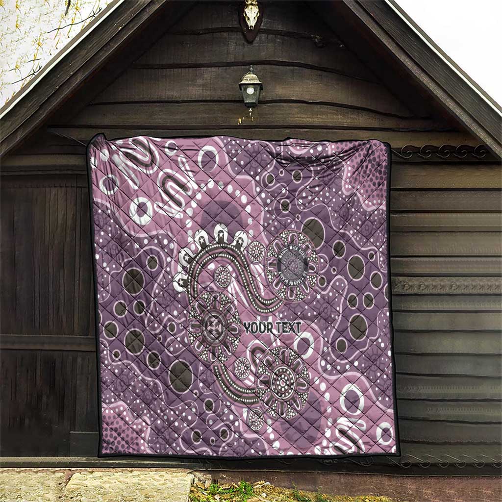 Personalised NAIDOC Week 50 Years Deadly Always Quilt Pink Aboriginal Artwork Dot Painting