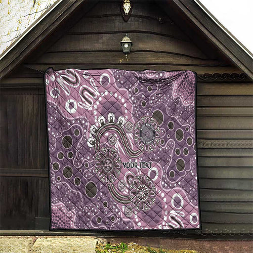 Personalised NAIDOC Week 50 Years Deadly Always Quilt Pink Aboriginal Artwork Dot Painting