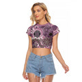 Personalised NAIDOC Week 50 Years Deadly Always Raglan Cropped T Shirt Pink Aboriginal Artwork Dot Painting