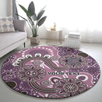 Personalised NAIDOC Week 50 Years Deadly Always Round Carpet Pink Aboriginal Artwork Dot Painting