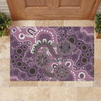 Personalised NAIDOC Week 50 Years Deadly Always Rubber Doormat Pink Aboriginal Artwork Dot Painting