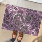 Personalised NAIDOC Week 50 Years Deadly Always Rubber Doormat Pink Aboriginal Artwork Dot Painting
