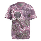Personalised NAIDOC Week 50 Years Deadly Always Rugby Jersey Pink Aboriginal Artwork Dot Painting