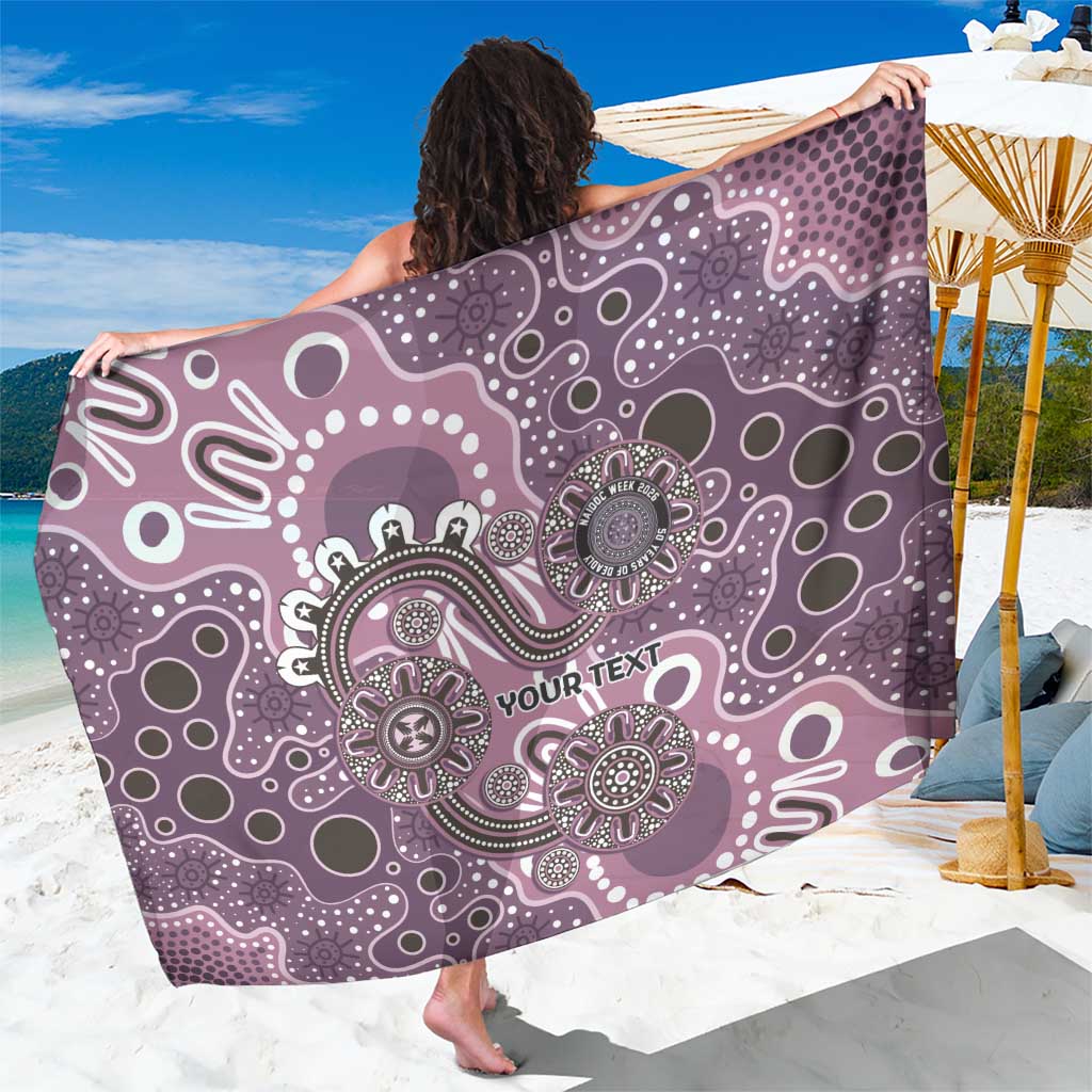Personalised NAIDOC Week 50 Years Deadly Always Sarong Pink Aboriginal Artwork Dot Painting
