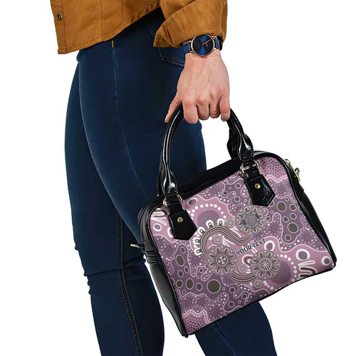 Personalised NAIDOC Week 50 Years Deadly Always Shoulder Handbag Pink Aboriginal Artwork Dot Painting
