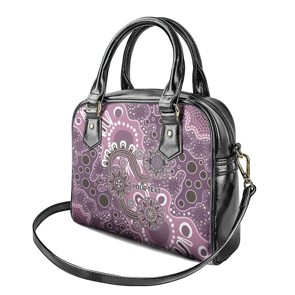Personalised NAIDOC Week 50 Years Deadly Always Shoulder Handbag Pink Aboriginal Artwork Dot Painting