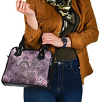 Personalised NAIDOC Week 50 Years Deadly Always Shoulder Handbag Pink Aboriginal Artwork Dot Painting
