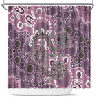 Personalised NAIDOC Week 50 Years Deadly Always Shower Curtain Pink Aboriginal Artwork Dot Painting