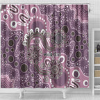 Personalised NAIDOC Week 50 Years Deadly Always Shower Curtain Pink Aboriginal Artwork Dot Painting
