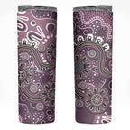 Personalised NAIDOC Week 50 Years Deadly Always Skinny Tumbler Pink Aboriginal Artwork Dot Painting