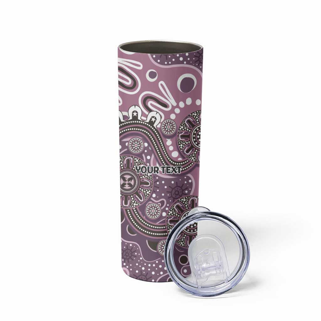 Personalised NAIDOC Week 50 Years Deadly Always Skinny Tumbler Pink Aboriginal Artwork Dot Painting