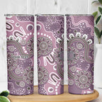 Personalised NAIDOC Week 50 Years Deadly Always Skinny Tumbler Pink Aboriginal Artwork Dot Painting