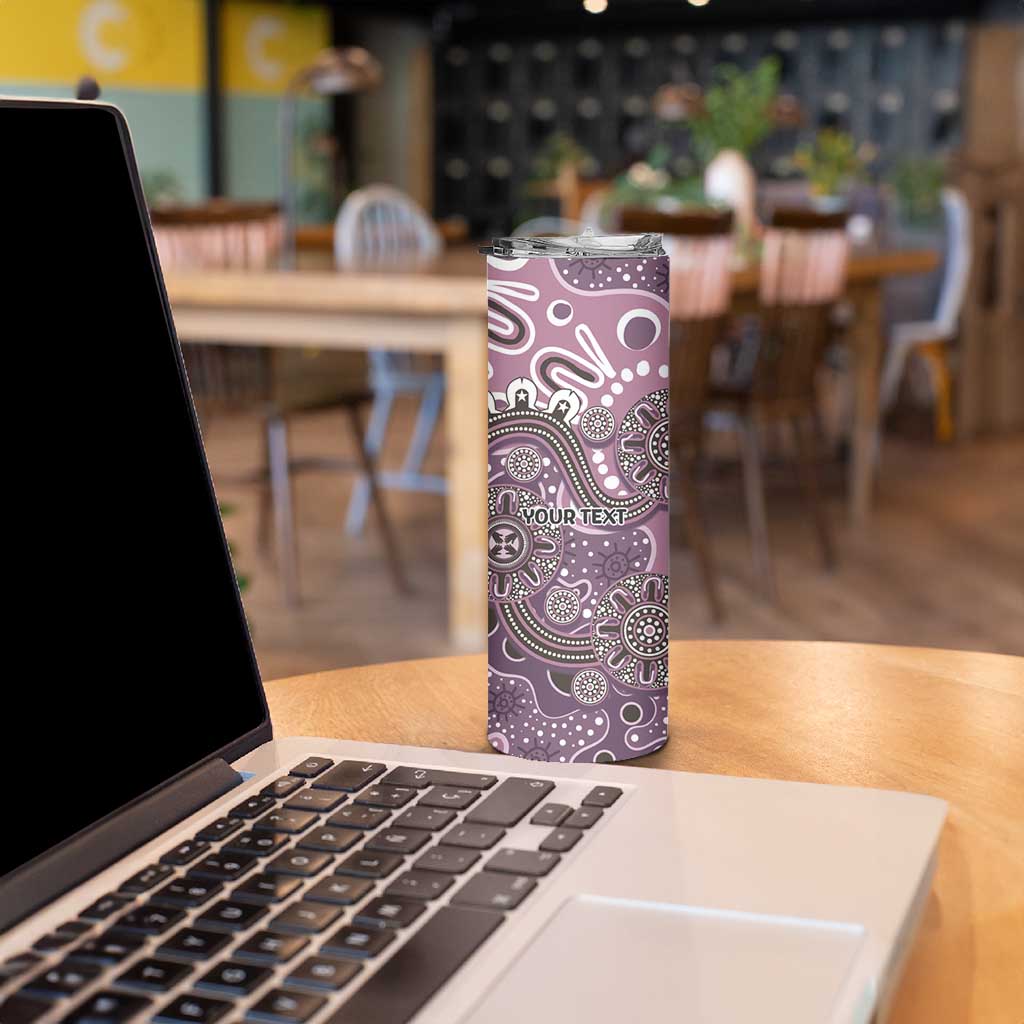 Personalised NAIDOC Week 50 Years Deadly Always Skinny Tumbler Pink Aboriginal Artwork Dot Painting