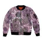 Personalised NAIDOC Week 50 Years Deadly Always Sleeve Zip Bomber Jacket Pink Aboriginal Artwork Dot Painting