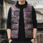 Personalised NAIDOC Week 50 Years Deadly Always Sleeveless Puffer Jacket Pink Aboriginal Artwork Dot Painting