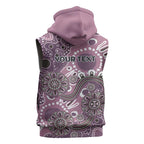 Personalised NAIDOC Week 50 Years Deadly Always Sleeveless Zip Hoodie Pink Aboriginal Artwork Dot Painting