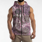 Personalised NAIDOC Week 50 Years Deadly Always Sleeveless Zip Hoodie Pink Aboriginal Artwork Dot Painting