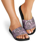 Personalised NAIDOC Week 50 Years Deadly Always Slide Sandals Pink Aboriginal Artwork Dot Painting