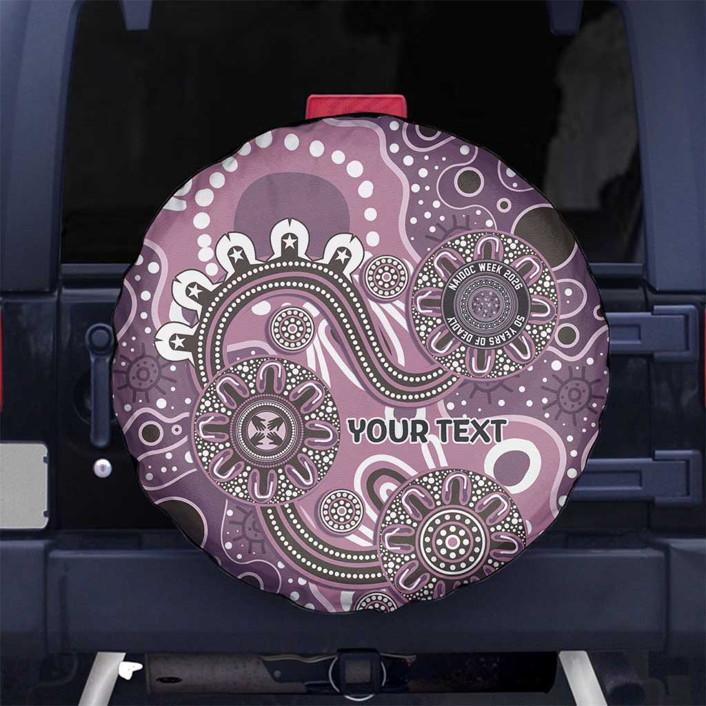 Personalised NAIDOC Week 50 Years Deadly Always Spare Tire Cover Pink Aboriginal Artwork Dot Painting