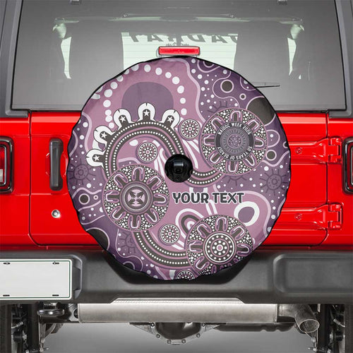 Personalised NAIDOC Week 50 Years Deadly Always Spare Tire Cover Pink Aboriginal Artwork Dot Painting