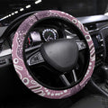 NAIDOC Week 50 Years Deadly Always Steering Wheel Cover Pink Aboriginal Artwork Dot Painting