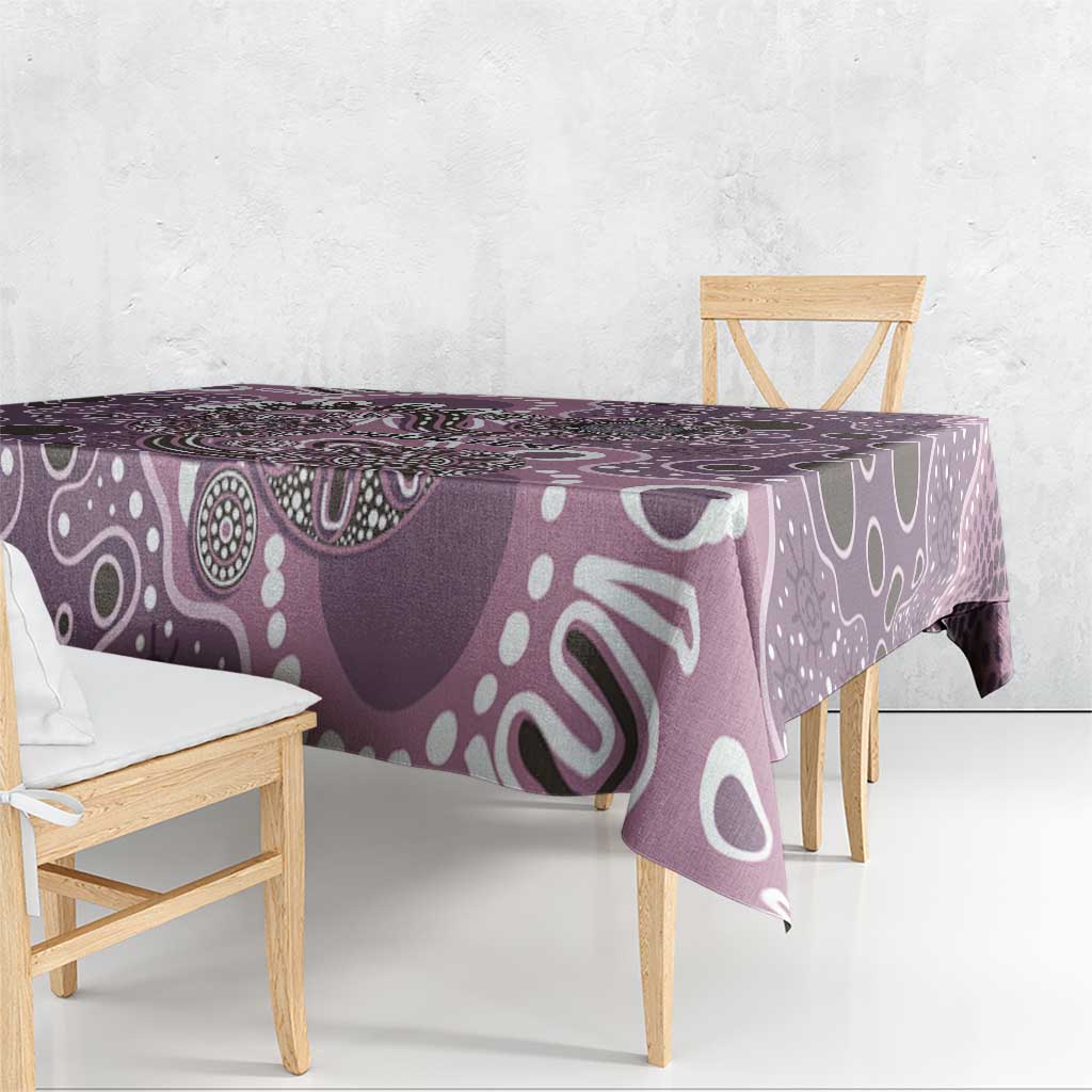 Personalised NAIDOC Week 50 Years Deadly Always Tablecloth Pink Aboriginal Artwork Dot Painting