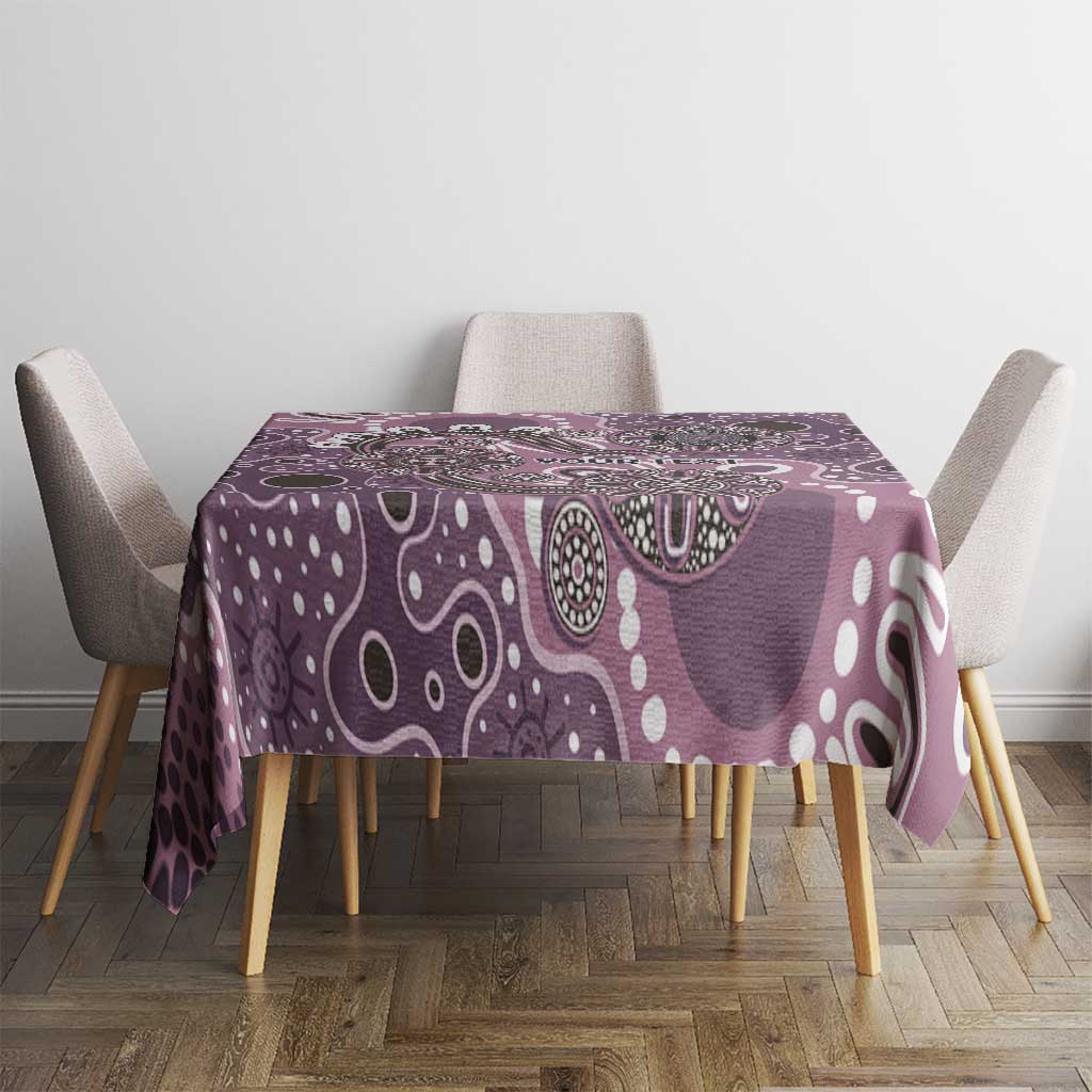 Personalised NAIDOC Week 50 Years Deadly Always Tablecloth Pink Aboriginal Artwork Dot Painting
