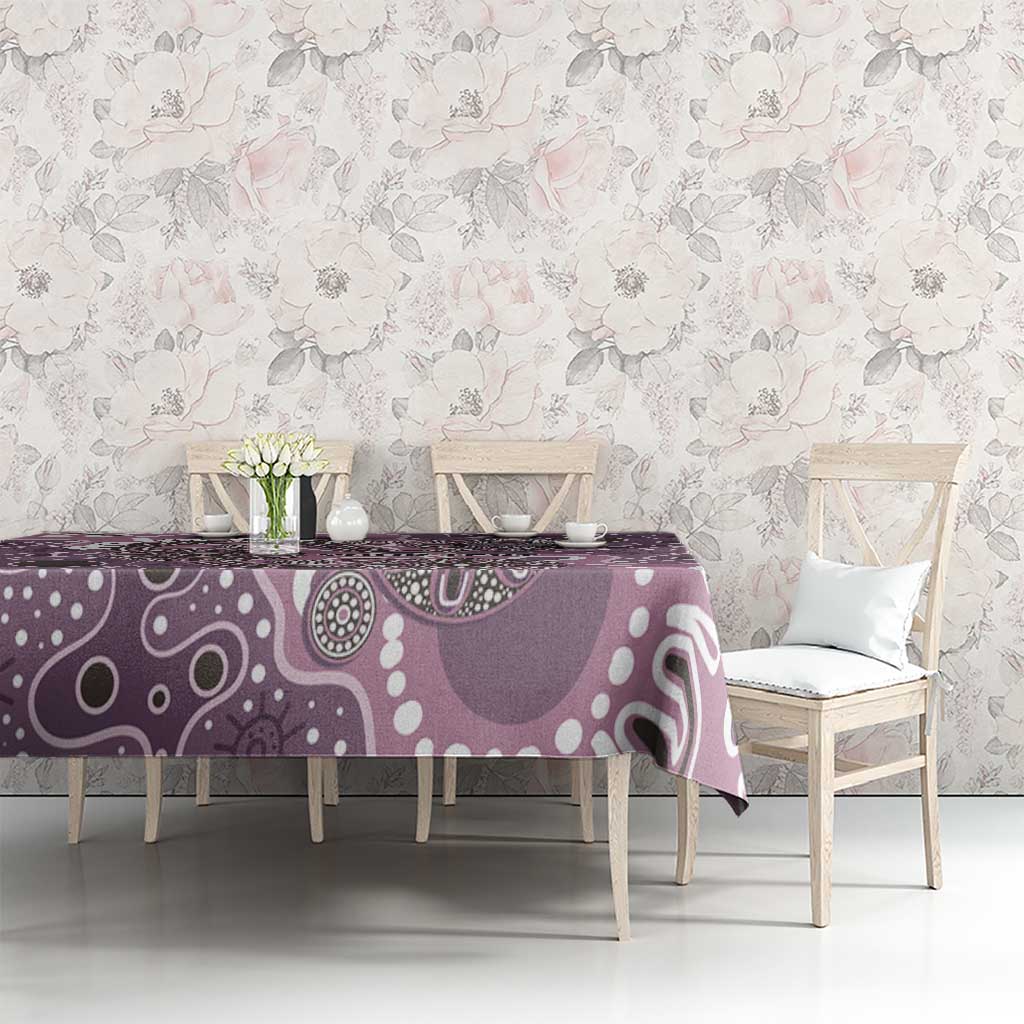Personalised NAIDOC Week 50 Years Deadly Always Tablecloth Pink Aboriginal Artwork Dot Painting
