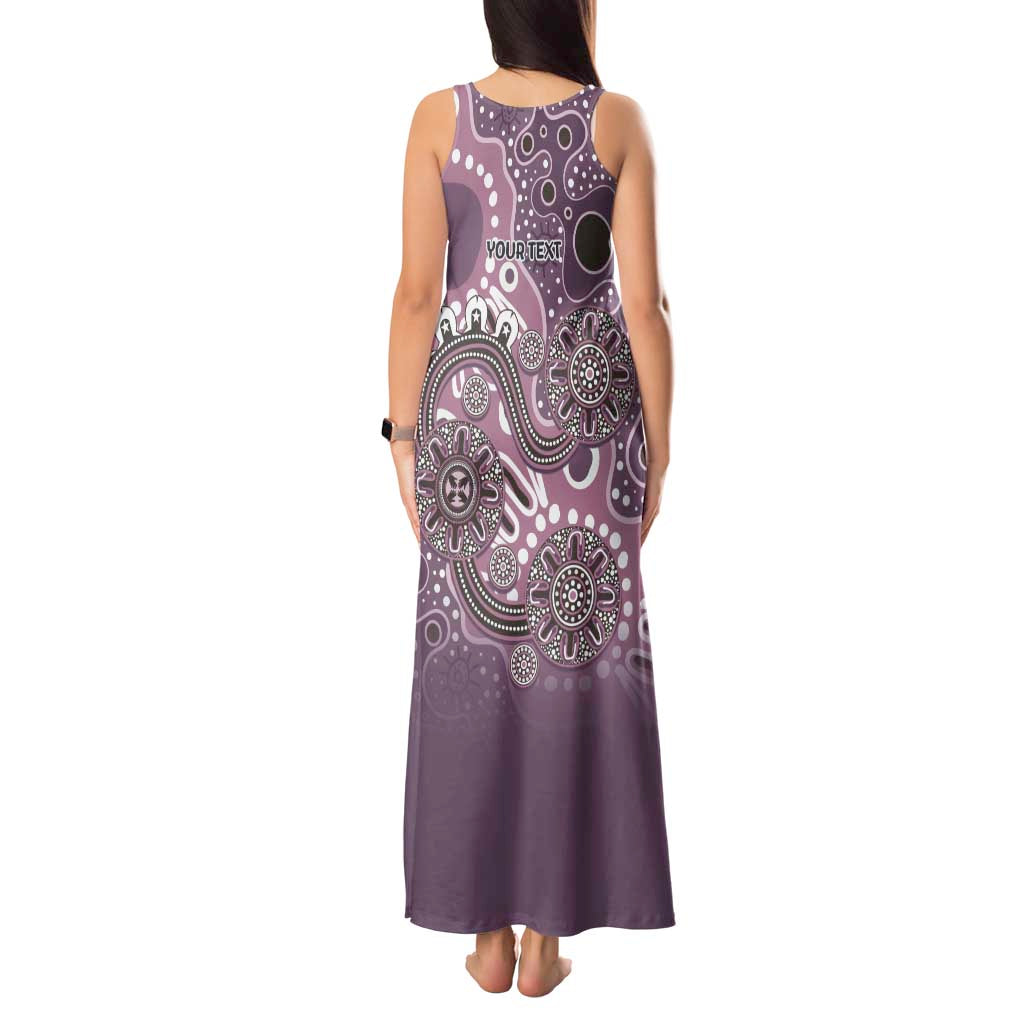 Personalised NAIDOC Week 50 Years Deadly Always Tank Maxi Dress Pink Aboriginal Artwork Dot Painting