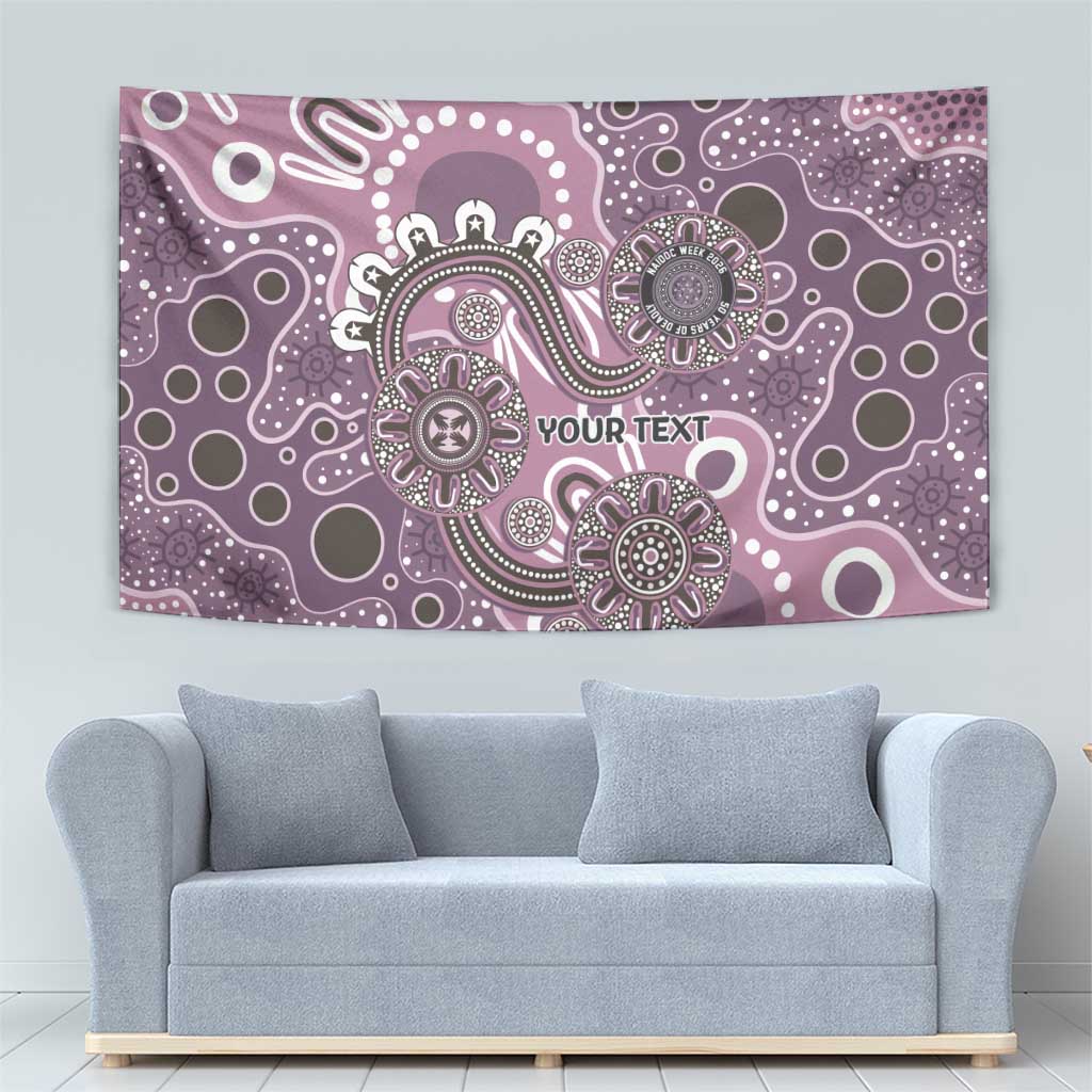 Personalised NAIDOC Week 50 Years Deadly Always Tapestry Pink Aboriginal Artwork Dot Painting