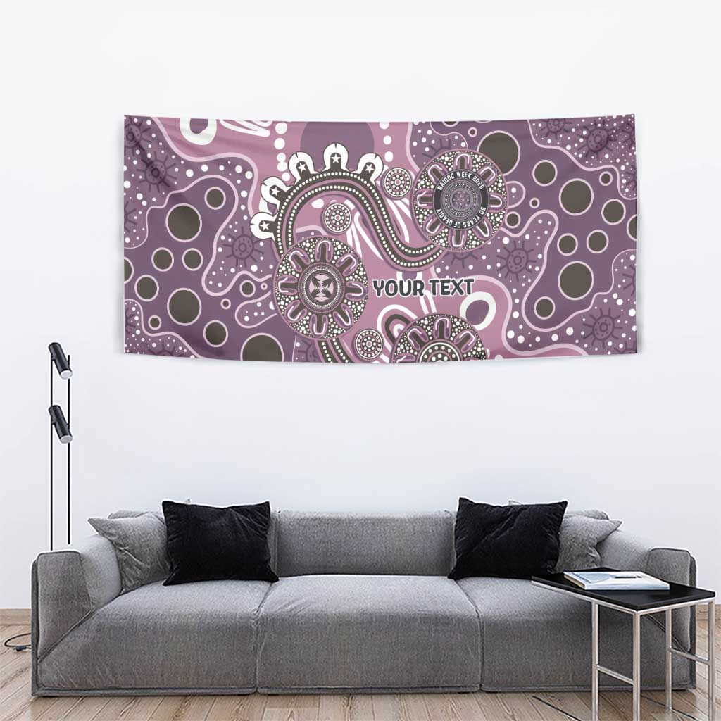 Personalised NAIDOC Week 50 Years Deadly Always Tapestry Pink Aboriginal Artwork Dot Painting