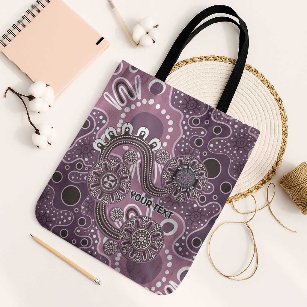 Personalised NAIDOC Week 50 Years Deadly Always Tote Bag Pink Aboriginal Artwork Dot Painting