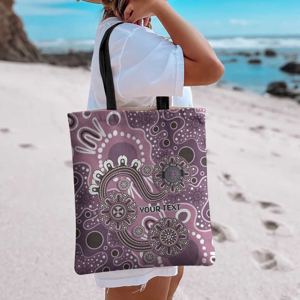 Personalised NAIDOC Week 50 Years Deadly Always Tote Bag Pink Aboriginal Artwork Dot Painting