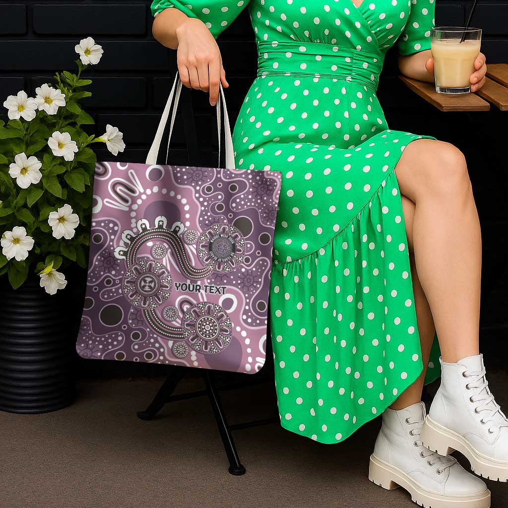 Personalised NAIDOC Week 50 Years Deadly Always Tote Bag Pink Aboriginal Artwork Dot Painting